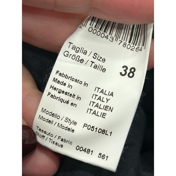 Peserico Midi Wrap Skirt Womens 0 Blue Cotton Flowy Summer Boho Pleated Italy - Picture 8 of 11